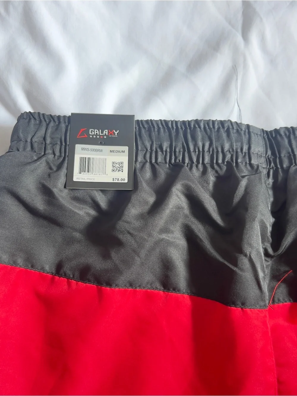 Galaxy By Harvic Black and Red Colorblock Shorts New with tags